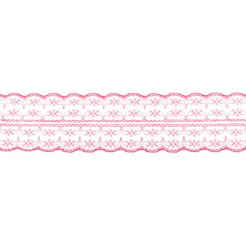 Spitze Spitzenborte Spitzenband Tüllspitze Meterware pink Breite: 4,8cm