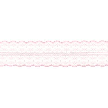 Spitze Spitzenborte Spitzenband Tüllspitze Meterware rosa Breite: 4,8cm