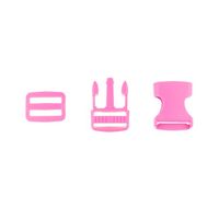 Steckverschluss Buckle Taschenverschluss Steckschnalle mit Dreisteg pink 25mm