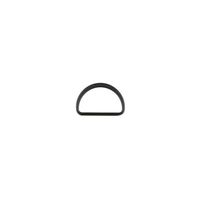 D-Ringe Metall Halbrund-Ring schwarz 25mm. 2Stk