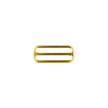Leiterschnalle Verstellschnalle Dreisteg Gurtversteller Metall goldfarbig 40mm