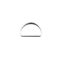 D-Ringe Metall Halbrund-Ring silberfarbig 40mm. 2Stk