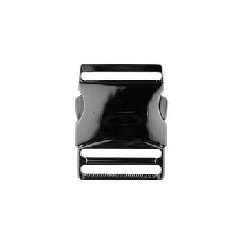 Metall-Steckverschluss Gurtverschluss Buckle Steckschnalle anthrazit glänzend 40mm