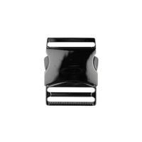 Metall-Steckverschluss Gurtverschluss Buckle Steckschnalle anthrazit glänzend 40mm