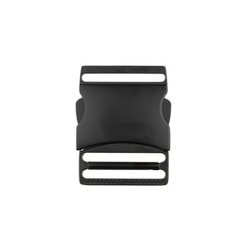 Metall-Steckverschluss Gurtverschluss Buckle Steckschnalle schwarz matt 40mm