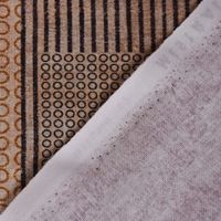 Dekostoff Tischdeckenstoff Bordüre grafisch beige braun 1.60m