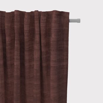 SCHÖNER LEBEN. Vorhang Velvet Marble Samt uni bordeaux rot 245cm