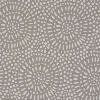Panama Dekostoff Baumwollstoff Whirl Pebble Mandalas Kreise grau 138cm