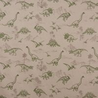 SCHÖNER LEBEN. Kinderzimmer-Vorhang Dinosaurier natur grün 245cm