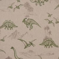 SCHÖNER LEBEN. Kinderzimmer-Vorhang Dinosaurier natur grün 245cm