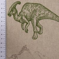 SCHÖNER LEBEN. Kinderzimmer-Vorhang Dinosaurier natur grün 245cm
