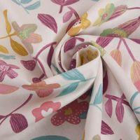 SCHÖNER LEBEN. Vorhang Panama Betty Parma Violet Blumen lila 245cm