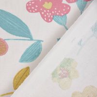 SCHÖNER LEBEN. Vorhang Panama Betty Parma Violet Blumen lila 245cm