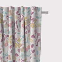 SCHÖNER LEBEN. Vorhang Panama Betty Parma Violet Blumen lila 245cm
