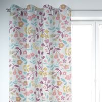 SCHÖNER LEBEN. Vorhang Panama Betty Parma Violet Blumen lila 245cm