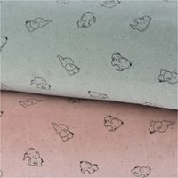 Bekleidungsstoff Nicky Elefanten Punkte mint schwarz 1.45m Breite