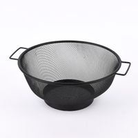 Seiher Metall matt schwarz 26cm