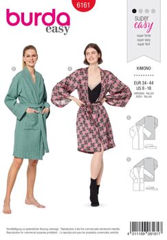 Burda Schnittmuster 6161 Damen Kimono