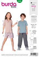 Burda Schnittmuster 9288 Kinder Kombination Schlafanzug