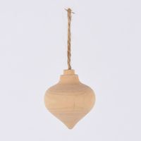 Creativ Company Dekohänger Tropfenform aus Holz mit Schnur natur 5.5cm