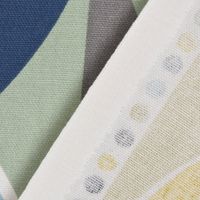 Panama Dekostoff Baumwollstoff Mabel Bluebell Retro blau gelb 138cm