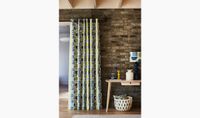 Dekostoff Baumwolle Bonnie Bluebell Vierecke Retro blau gelb 138cm