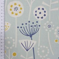 SCHÖNER LEBEN. Tischdecke Fryett`s Halbpanama Blumen abstrakt mint