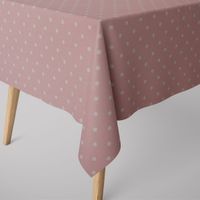 SCHÖNER LEBEN. Tischdecke Full Stop Punkte candy rosa weiß