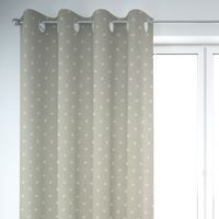 SCHÖNER LEBEN. Vorhang Full Stop Punkte grünbeige weiß 245cm oder Wunschlänge