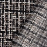 Bezugsstoff Möbelstoff Polsterstoff Mosaico grau schwarz 140cm breit
