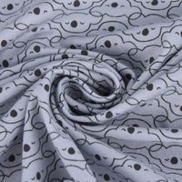 Baumwolljersey Jersey Koala Kopf hellgrau dunkelgrau 1.5m Breite