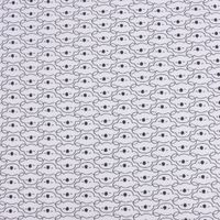 Baumwolljersey Jersey Koala Kopf weiß dunkelgrau 1.5m Breite