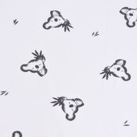 Baumwolljersey Jersey Koala Eukalyptus weiß dunkelgrau 1.5m Breite