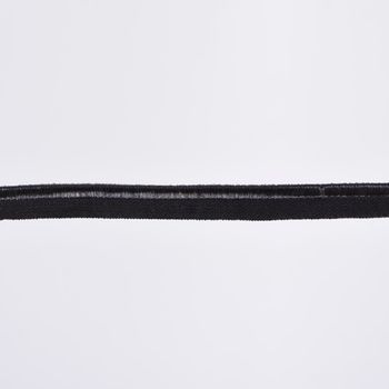 Paspelband Gummipaspel elastisch schimmernd Meterware anthrazit Breite: 1cm