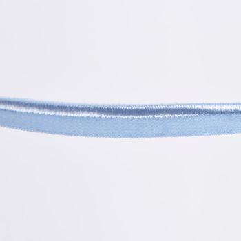 Paspelband Gummipaspel elastisch schimmernd Meterware babyblau Breite: 1cm