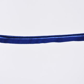 Paspelband Gummipaspel elastisch schimmernd Meterware kobalt blau Breite: 1cm