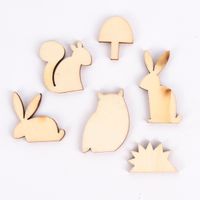 Rico Design Holzdeko-Set Waldtiere klein 6teilig naturbelassen