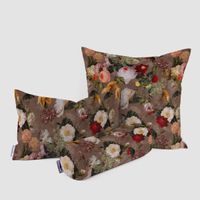 Uxcell Bauernhaus-Kissenbezüge – 2 Stück, 45x45 Cm, Lotus-Blumenmuster, Mit Unsichtbarem Reißverschluss