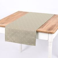 SCHÖNER LEBEN. Tischläufer Full Stop Punkte beige weiß 40x160cm