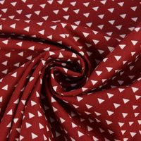 Baumwollstoff Popeline Dreiecke klein rot weiß 1.45m Breite