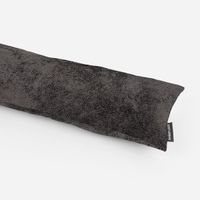 SCHÖNER LEBEN. Zugluftstopper Kunstleder grau schwarz glänzend