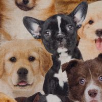 SCHÖNER LEBEN. Zugluftstopper Digitaldr. Hunde Welpen braun weiß schwa