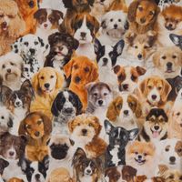SCHÖNER LEBEN. Zugluftstopper Digitaldr. Hunde Welpen braun weiß schwa