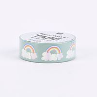 Rico Design Washi Tape Regenbogen irisierend hellblau bunt 1.5cmx10m