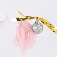 Rico Design Quasten-Girlande rosa pastell 2.2m