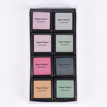 Rico Design Tusche Stempelkissen Set 8 Farben smoky colours mix
