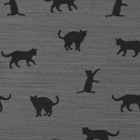 Dekostoff Jacquard Plaidstoff Wendestoff Cats Cosy Katzen grau 1.40m