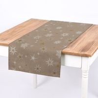Dekostoff Weihnachtstoff Magic Star Sterne Schneeflocken natur weiß go