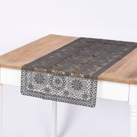 Tischläufer Häkelspitze Amira dunkelgrau 40x150cm