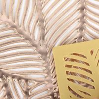 Platzset Blätter perforiert Kunststoff gold 30x45cm